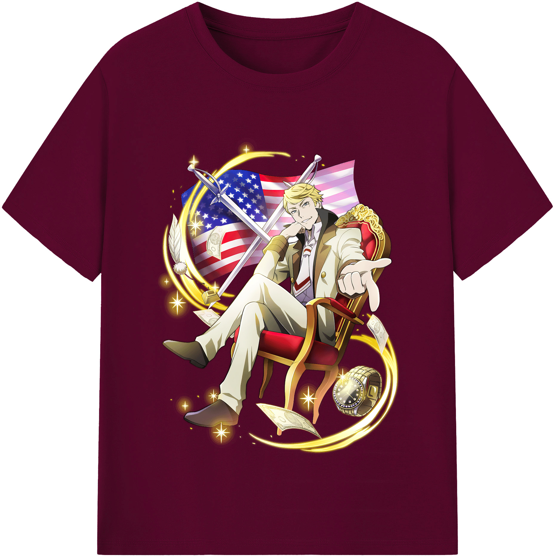 （画像用） 文豪ストレイドッグス Bungo Stray Dogs レディースカジュアルプリントTシャツ（綿100％）